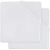 Jollein Stretchlaken 2-pack Bomull 40x80cm, Hvit