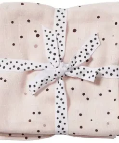 Done By Deer Musselinteppe Dreamy Dots 2-pack, Powder