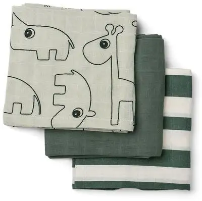 Done By Deer Rapeklut 3-Pack Deer Friends, Green - Bilde 2