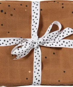 Done By Deer Swaddler Dreamy Dots 120x120 2-pack, Mustard