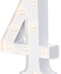 Alice & Fox Sifferlampe 4, Hvit