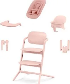 Cybex Lemo 4-in-1 Matstol Inkl. Babysitter, Babysett Og Brikke, Pearl Pink