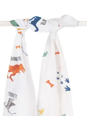 Jollein Musselinteppe 2-Pack Dinosaur