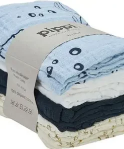 Pippi Musselinteppe 8-pack, Grey Daw