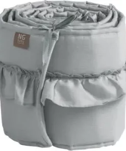 NG Baby Sengekant Mood Ruffles 258 X 20 Cm, Light Grey