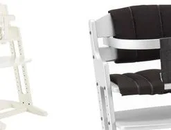 BabyDan Danstolen Matstol, Hvit + Matstolpute, Svart