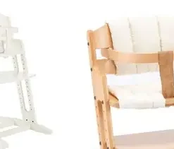 BabyDan Danstolen Matstol, Hvit + Matstolpute, Beige