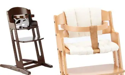 BabyDan Danstolen Matstol, Walnut + Matstolpute, Beige