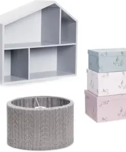 Lilou Lilou Oppbevaring, Bokhylle Og Lampeskjerm, GrÄ/Rosa