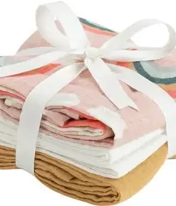 Jollyroom By Borganäs 3-pack Musselintepper, Tingel Sepia Rose