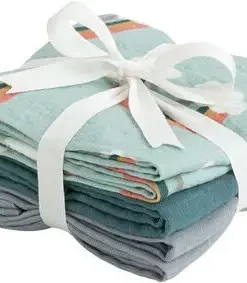 Jollyroom By Borganäs 3-pack Musselinteppe, Tingel Grønn