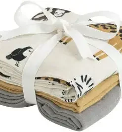 Jollyroom By Borganäs 3-pack Musselintepper, Safari Adventure