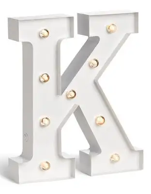 Alice & Fox Bokstavlampe K, Hvit - Bilde 4