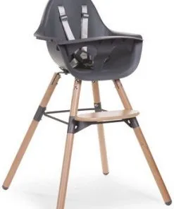 Childhome Evolu 2 Spisestol 2-i-1 Med Bøyle, Natural Anthracite