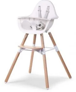 Childhome Evolu 2 Spisestol 2-i-1 Med Bøyle, Natural White