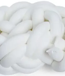 Minitude Sengekant Dobbeltflettet, Hvit