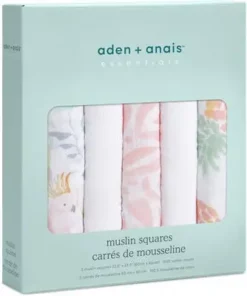 Aden + Anais™ Essentials Musselintepper 5-pack, Tropicalia