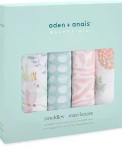 Aden + Anais™ Essentials Musselintepper 4-pack, Tropicalia