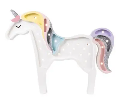 Little Lights Lampe Enhjørning, Rosa