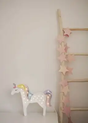 Little Lights Lampe Enhjørning, Rosa - Bilde 5