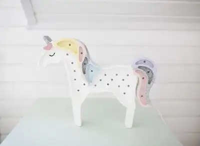 Little Lights Lampe Enhjørning, Rosa - Bilde 7