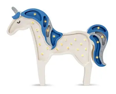 Little Lights Lampe Enhjørning, Blå