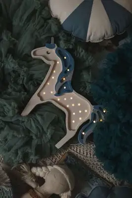 Little Lights Lampe Enhjørning, Blå - Bilde 6