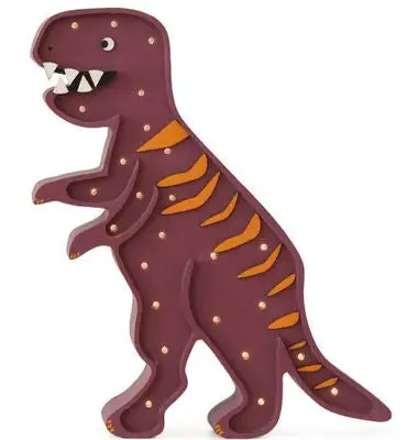 Little Lights Lampe T-Rex, Vinrød