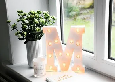 Alice & Fox Bokstavlampe K, Hvit - Bilde 10