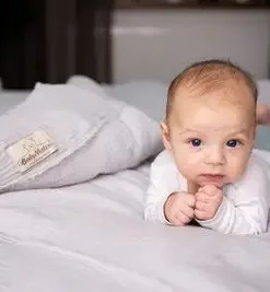 BabyMatex Muslin Sengesett, Grått