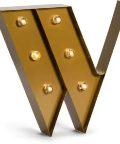 Petite Déco Bokstavlampe W, Gull