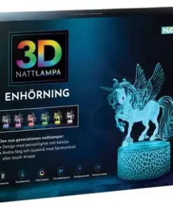 Powerpal 3D-Nattlampe, Enhjørning