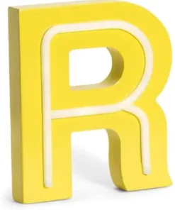 POPP Bokstavlampe R, Gul