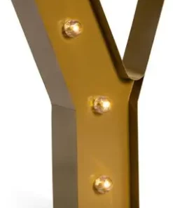 Petite Déco Bokstavlampe Y, Gull